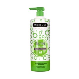 Morfose 2-in-1 Biotin Hair Shampoo 500 ml - Strengthening, Silky Soft, Nourishing, Easy to Comb - For All Hair Types