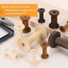 sourcing map 25Pcs Wooden Empty Spool, 0.8" x 1.6" Unfinished