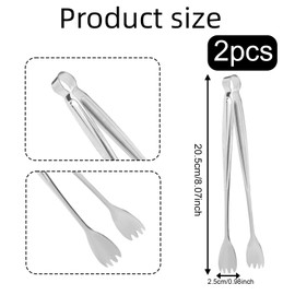 2pcs Seedling Transplant Tongs, 8 Inch Stainless Steel Plants Transplant Pliers Tongs Seedling Remover Tool Gardening Supplies for Lowering Damage to Roots (Silver)