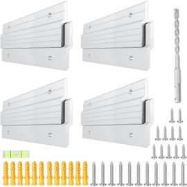 French Cleat Hanger 30 inch - 4 Pairs Heavy Duty Aluminum Alloy Picture Hanging Kit Z Bar Clips Wall Mounting 200 lbs Load Interlocking Brackets Mirror Hanging Hardware Frame Hanger