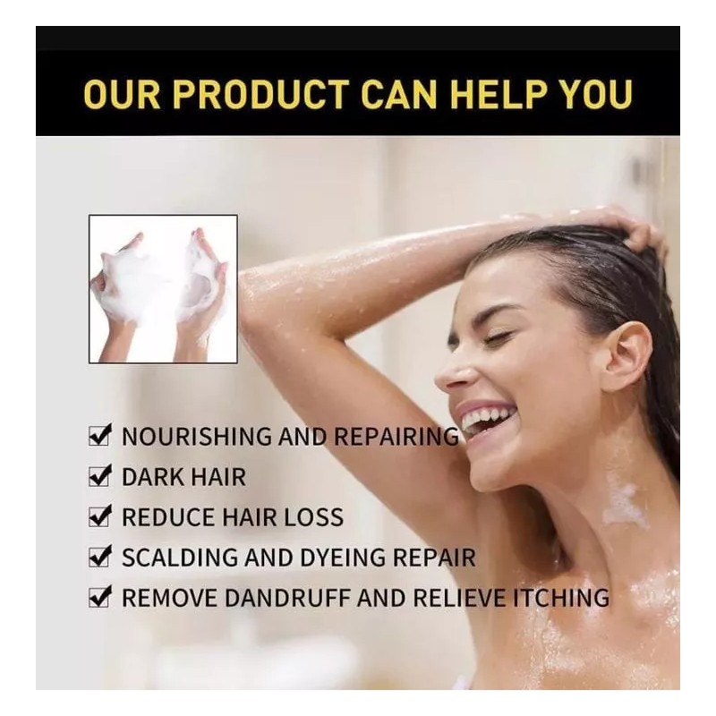 KFMX Shampoo Instantaneo Para Teñir Crecimiento Capilar Cabello