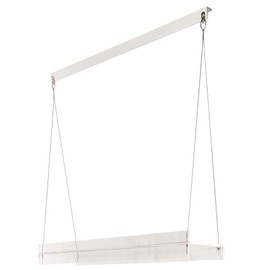 SUPREMETECH Hanging Acrylic Shelves for Windows (22" Wide, 1 Shelf - 26" Tall)
