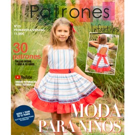 Zeitschrift mit Kindermuster Nr. 25, Frühlings- und Sommermode, 30 Mustermodelle, Mädchen, Jungen, mit Schritt-für-Schritt-Video-Tutorials (Youtube).