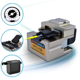 SPEEDWOLF FTTH - Cuchilla de fibra óptica de alta precisión con 16 cuchillas de superficie para empalme de fibra de 250 μm, 900 μm, 3 mm de fibra interior con soporte 4 en 1 y colector de chatarra y más de 38.000 cuchillas