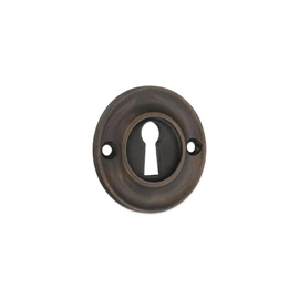  Infinity Decor Solid Brass Vintage Style Slimline Standard Escutcheon Door Lock Keyhole Cover for Front Doors 42mm (Matt Antique)