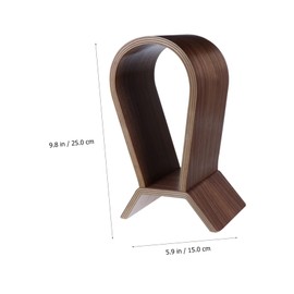 Zerodeko 1pc Walnut Wooden Headset Holder Natural Earphone Desk Display Stand for Home Office Decoration Creative Hanger for Headphone Storage Stylish Practical Accessory for Gamers Music