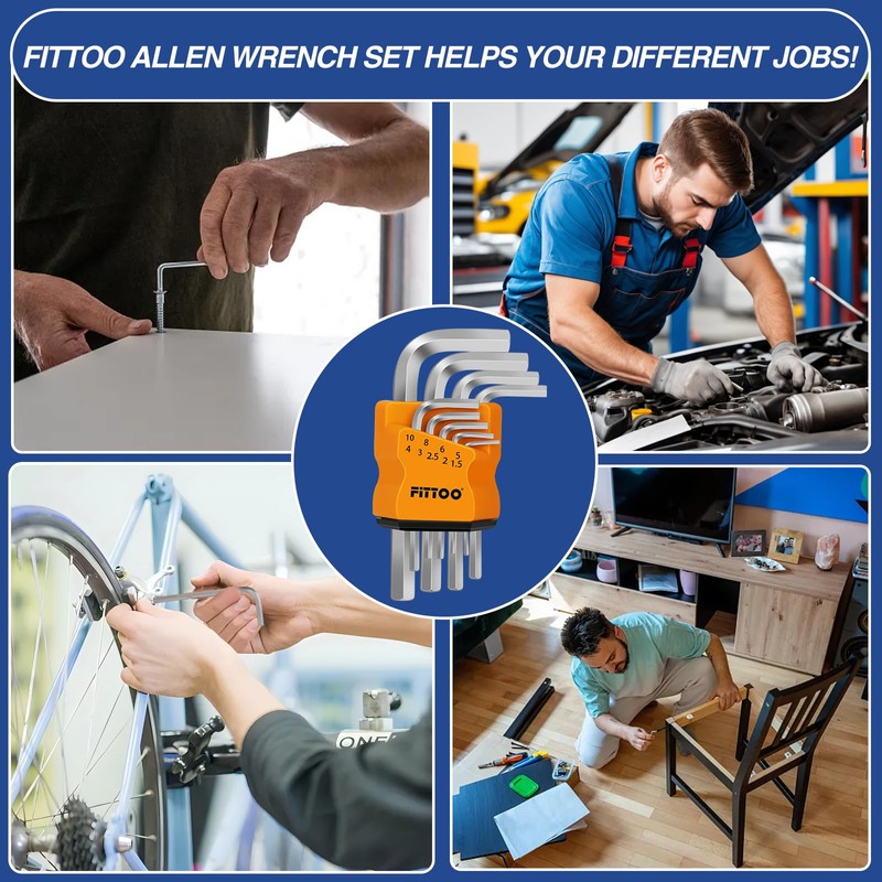 FITTOO Hex Key Set, Allen Wrench Kit 1.5mm, 2mm, 2.5mm,