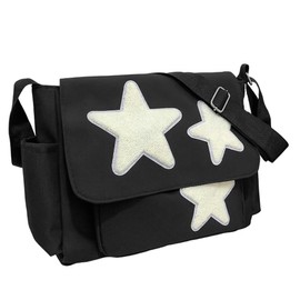 Messenger Bag for Women, Cute Aesthetic Crossbody Bag, Y2K Star Grunge Bag Emo Shoulder Tote Purse for Work Travel College