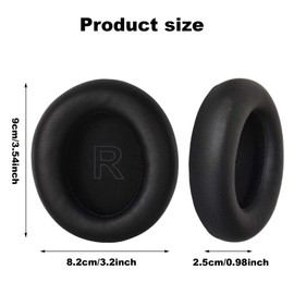 Replacement Ear Pads, Replacement Earphone Covers for Soundcore Life Q30/Q35, Soundcore Earplugs with Soft Faux Leather, Soundproofing Foam, Essential Accessories for Earbuds Renewal