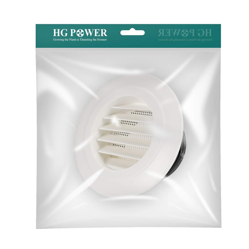 HG Power 3 Inch Round Air Vent, ABS Louver Grille