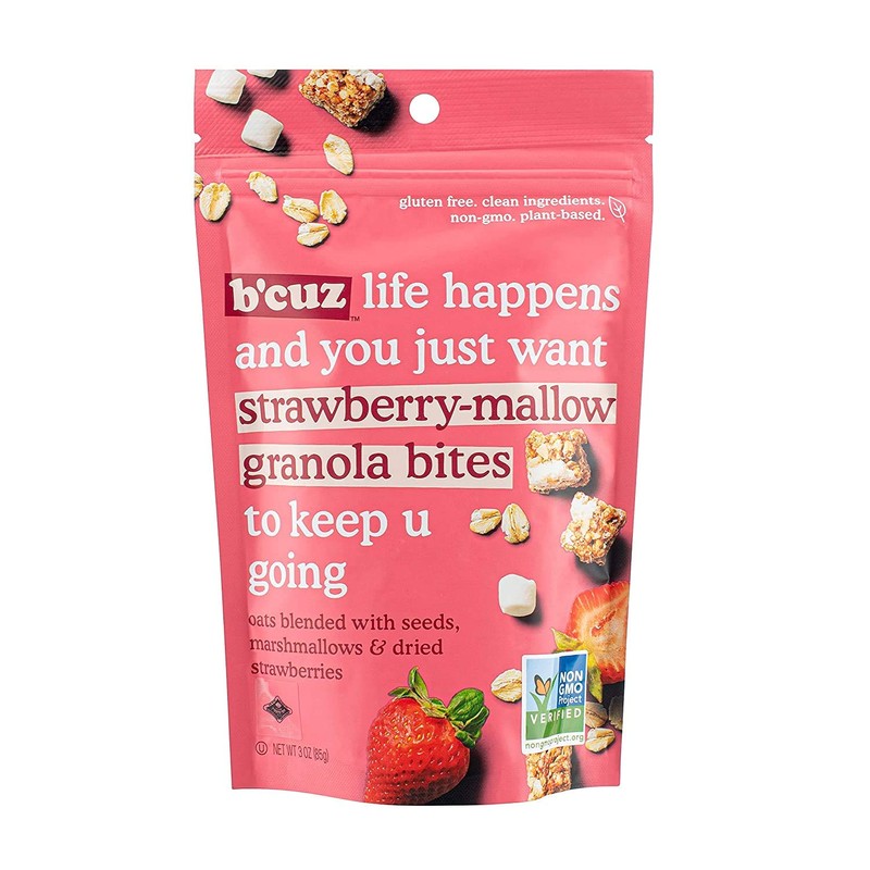 B'cuz Granola Bites 3-Bag Gluten Free Healthy Snacks for adults,