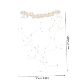 Beavorty Bridal Hair Comb with Tassel Pearl Design Elegant Wedding Hair Accessory for Bride for Special Occasions Lightweight and Comfortable for Weddings Parties and Dances