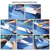 TOMALL 84 cm x 14.5 cm Bonnet Strip Sticker Car