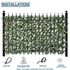 Coarbor 4 Packs Artificial Leaf Ivy Expandable Privacy Fence Screen