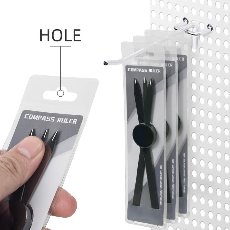 HOTWE Brow Measuring Tool for Mapping, Stainless Steel Compass Eyebrow