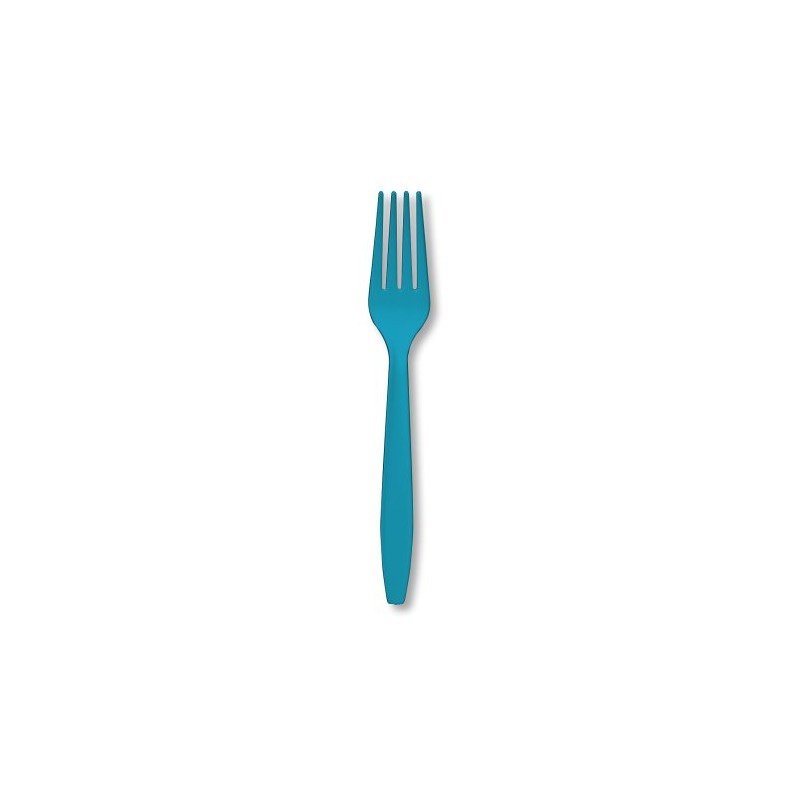 Creative Converting Turquoise Blue Plastic Forks Party Supplies, One Size