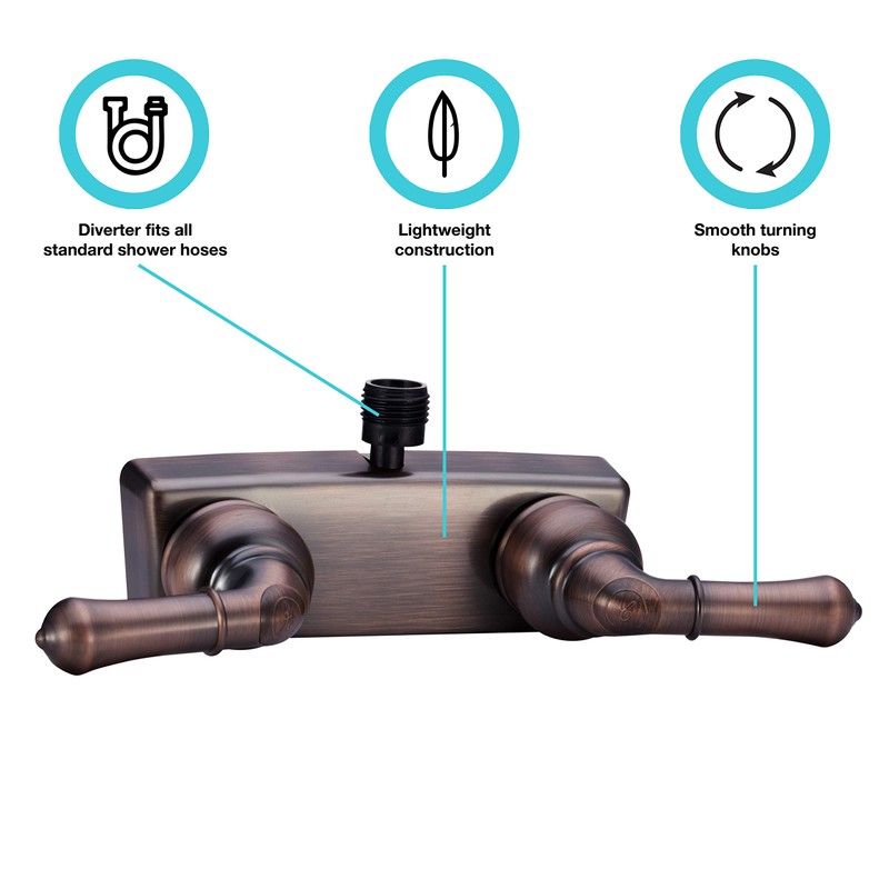 Dura Faucet (DF-SA100C-ORB) RV Shower Faucet Valve Diverter with Classical