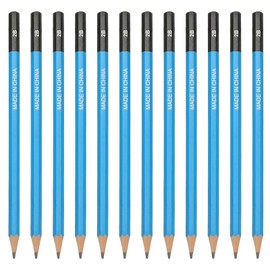PATIKIL 12Pcs 2B Drawing Pencils for Sketching, Hexagonal Sketch Pencils for Drawing Writing Art Sketching Artists Beginners, Blue/Black