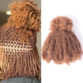 Afro Kinky Bulk Human Hair, 4C, 50g/pack, Braiding Hair for Mini Twists and Sister Locs (#30 18inch)