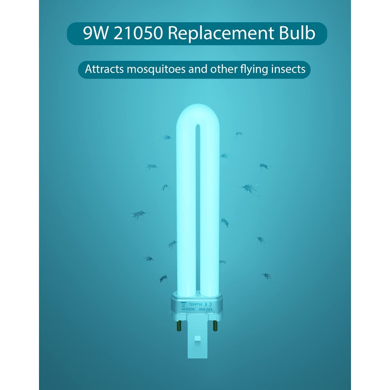 Dichroma 21050 9-Watt Replacement Bulb Compatible with Dynatrap DT3009 DT3019