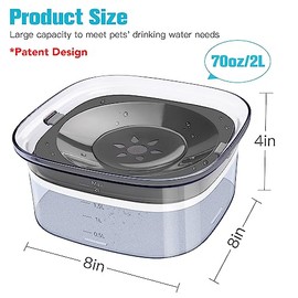 UPSKY - tazón de agua para perros de 70 onzas, alimentador lento sin