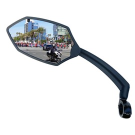 Hafny 2024 New Handlebar Bike Mirror, HD Glass Lens, Adjustable & Rotatable Safe Rearview Bicycle Mirror, Blast-Resistant, HF-M6002-FR053 (Silver Left Side)