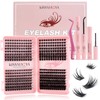 Individual Eyelashes Kit, 392Pcs 4 Styles D Curl Mix9-16mm Soft