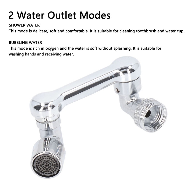 Universal Faucet Extension Aerator 1080 Degree Rotating Robotic Arm Faucet