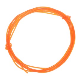 sourcing map Polyurethane Round Belt, 2 mm Diameter, 10 ft (3 Metres) Length, Smooth Surface, PU Urethane Belt for Drive, Transmission, Orange