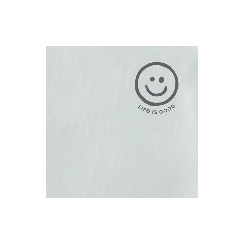 Life is Good. Men's Smiley Face SS Crusher Tee, Fog