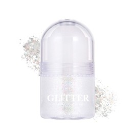 Body Glitter Gel, Roll-on Glitzer Gesicht, Pailletten Face Glitter & Körper Glitzer für Festival Accessoires, Sequins Sparkling Glitzer für Haare Lippen Makeup, Shimmer Festival Zubehör(Multi Green)