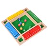 EACHHAHA Shut The Box Game 4 Player -Wooden Table Game,Dice