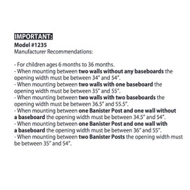 Regalo Extra Tall and Wide 2-in-1 Stairway and Hallway Wall Mounted Baby Gate, Bonus Kit, Includes Banister and Wall Mounting Kit