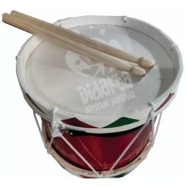 CASTILLO DIDÁCTICO Kits De 4 Tambores De Madera Mediano De Piel 20x19