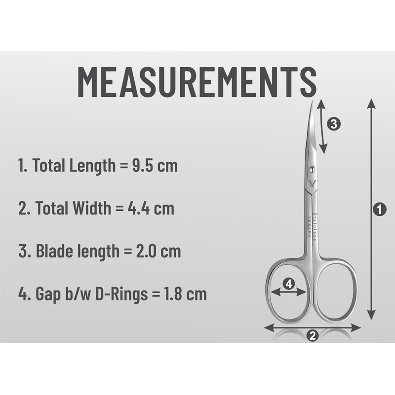 Cuticle Scissors Extra Fine Curved - Professional Beauty Scissors for