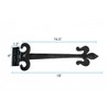 Renovators Supply Manufacturing Strap Hinge 18 in. Black Wrought Iron