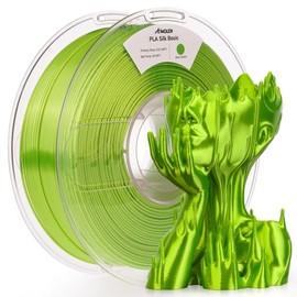 Amolen PLA Silk Basic 3D Printing Filament, 1.75mm:_Silk Neon Green_US (TO US ONLY)
