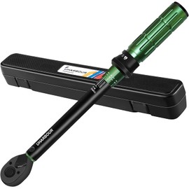 Uharbour Torque Wrench 3/8, 3/8 Torque Wrench 5-60 Nm 0.1 Nm Micro Adjustment, ±3% Error Accuracy Torque Wrench with 72 Teeth, Torque Wrench for Bicycle Motorcycle and Car
