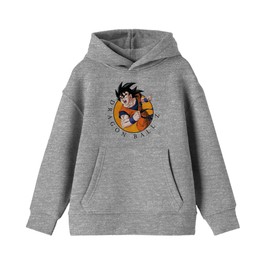 Bioworld Dragon Ball Z Goku Charging Youth Athletic Heather Sweatshirt