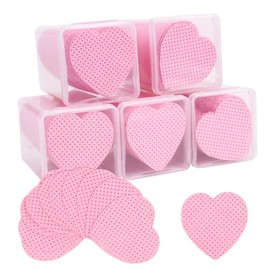 1000 toallitas para uñas sin pelusa, almohadillas limpiadoras con forma de corazón, toallitas quitaesmalte para extensiones de pestañas, toallitas limpiadoras de pegamento absorbible para exte