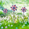 BATTIFE Reflective Pinwheels for Yard and Garden, Pre-Installed Sparkly Blind