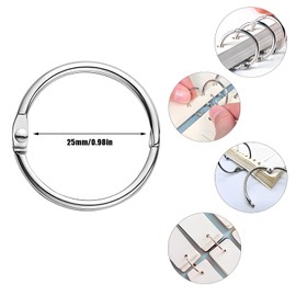 100 Pcs Loose Leaf Binder Rings, Binder Rings Keychain 30mm/1 Inch, Paper Organization, Home Office Book Rings for Scrapbook Notebook