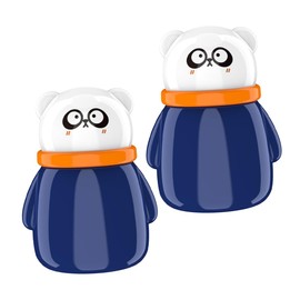 Mikinona 2pcs Portable Powder Puff Case Lightweight Travel Powder Jar with Integrated Puff and Secure Seal Gentle Skin Protection for Body Holder