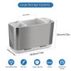 LAFARA Toothbrush Holders for Bathroom Organizer Countertop, Detachable Anti-Slip Large