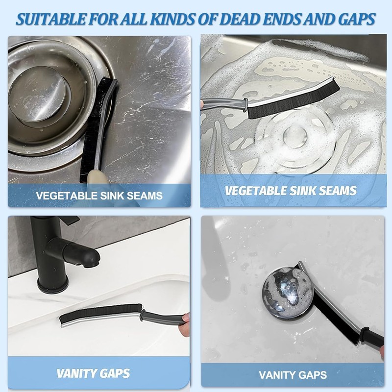 Bathroom Gap Cleaning Brush,Hard Bristle Crevice Brushes, Multifunctional Hand-held Groove