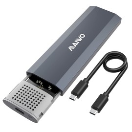 MAIWO M.2 Adaptador de carcasa SSD, carcasa NVME de 10 Gbps con diseño sin herramientas, expansión de almacenamiento de 4 TB, llaves M, aleación de aluminio, suspensión automática (FIts