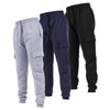Ultra Performance 3 Pack Mens Sweatpants, Fleece Cargo Joggers for