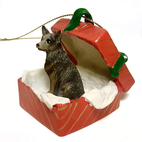 Eyedeal Figurines Blue Heeler Australian Cattle Dog Sits in a