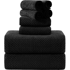 Juego de toallas de baño de 8 piezas, 2 toallas de baño extragrandes, 2 toallas de mano y 4 toallas, microfibra de secado rápido altamente absorbente