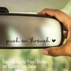 3 x Push On Through Mirror Decal, Car Rear View